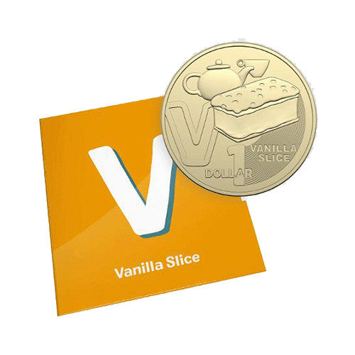 2022 $1 The Great Aussie Coin Hunt 3 - V for Vanilla Slice Uncirculated Coin in Individual Card