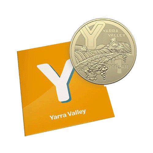 2022 $1 The Great Aussie Coin Hunt 3 - Y for Yarra Valley Uncirculated Coin in Individual Card