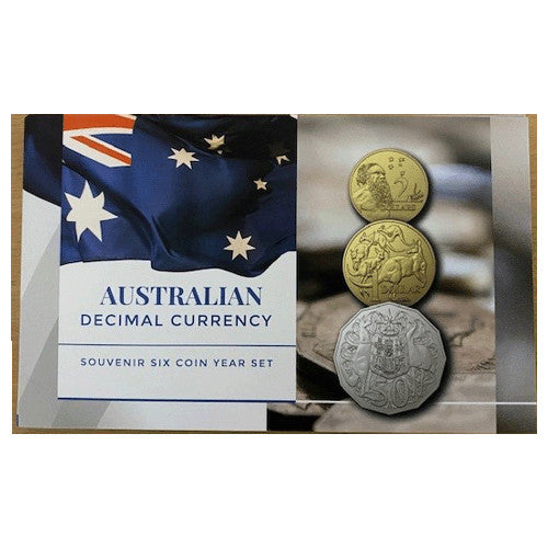 Australian Decimal Currency Souvenir Six Coin Year Set - Modern Album