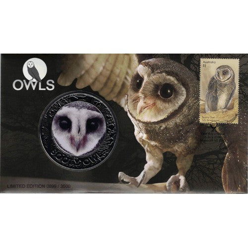 2016 Owls Limited Edition Medallion & Stamp Cover PNC