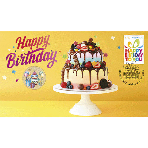 2023 $1 Happy Birthday Coin & Stamp Cover PNC