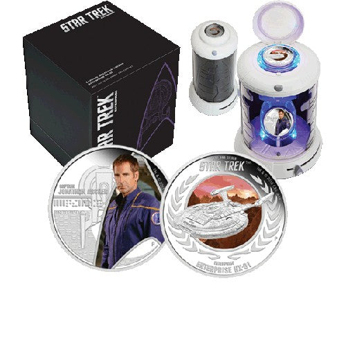 2015 $1 Star Trek - Enterprise - Captain Jonathan Archer & Enterprise NX-01 1oz Silver Two-Coin Proof Set