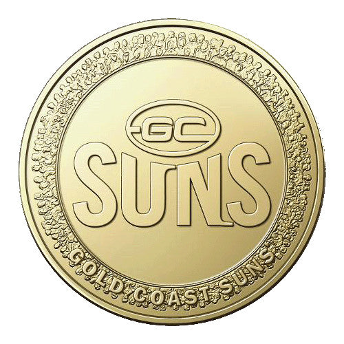 2023 $1 AFL Gold Coast Suns Football Club Collectible Uncirculated Coin in Card