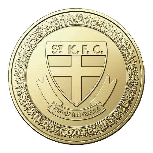 2023 $1 AFL St Kilda Saints Football Club Collectible Uncirculated Coin in Card