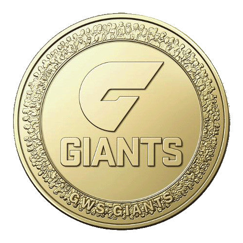 2023 $1 AFL GWS Giants Football Club Collectible Uncirculated Coin in Card