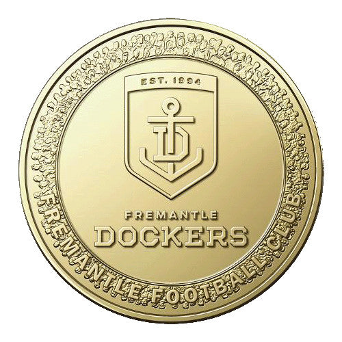 2023 $1 AFL Fremantle Dockers Football Club Collectible Uncirculated Coin in Card