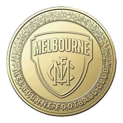 2023 $1 AFL Melbourne Football Club Collectible Uncirculated Coin in Card