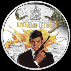 2023 $1 James Bond Live and Let Die 1oz Silver Proof Coloured Coin