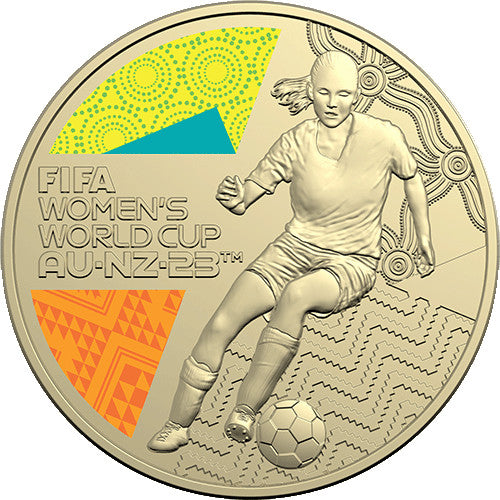 2023 $1 FIFA Women's World Cup Australian & New Zealand Al/Br Coloured Uncirculated Coin 