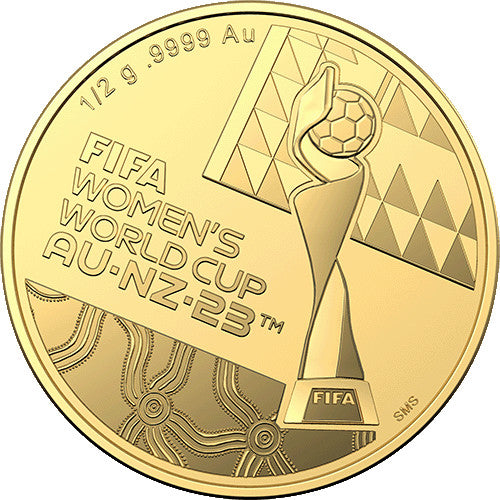 2023 $5 1/2gram FIFA Women's World Cup Australia & New Zealand Gold Frosted Uncirculated Coin