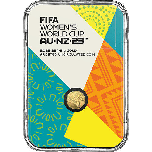 2023 $5 1/2gram FIFA Women's World Cup Australia & New Zealand Gold Frosted Uncirculated Coin