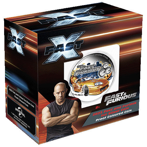 2023 $2 Fast & Furious 1oz Silver Proof Coloured Coin