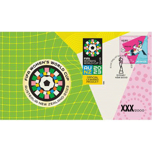 2023 FIFA Women's World Cup Coloured Limited Edition Medallion & Stamp Cover PNC