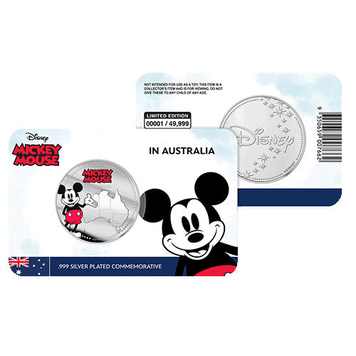 2023 Disney Mickey in Australia Silver Plated Commemorative Medallion