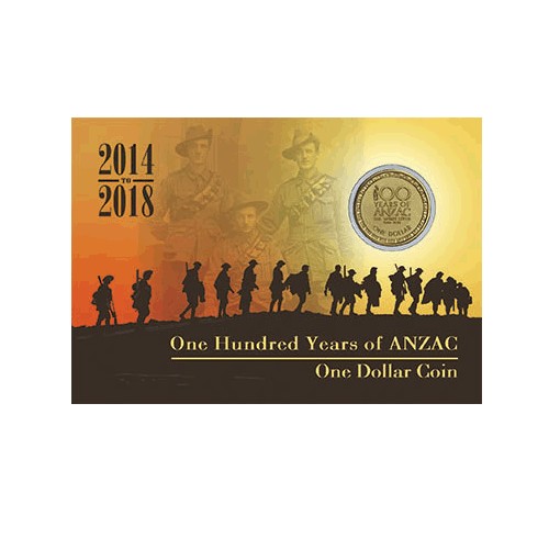 2014 $1 ANZAC 100 Years Coin in Pack