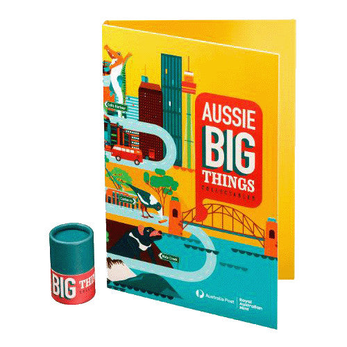 2023 $1 Aussie Big Things Coin Tube and Folder Set with 10 Uncirculated Coins (Sealed)