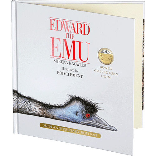 2023 20c 35th Anniversary of Edward the Emu - Deluxe Edition Book & Cu/Ni Gold Plated Coin