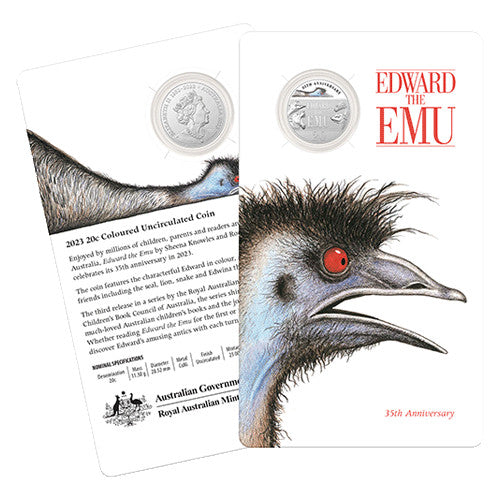 2023 20c 35th Anniversary of Edward the Emu - Cu/Ni Coin in Card