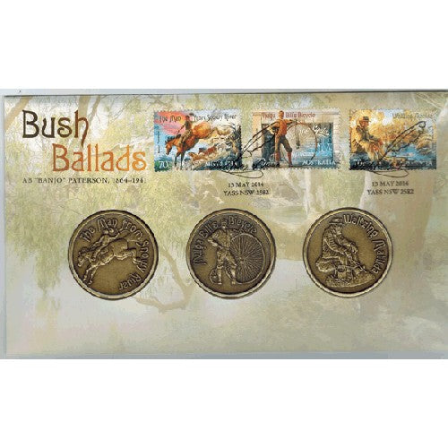 2014 Bush Ballads 3 Medallion & Stamp Cover PNC