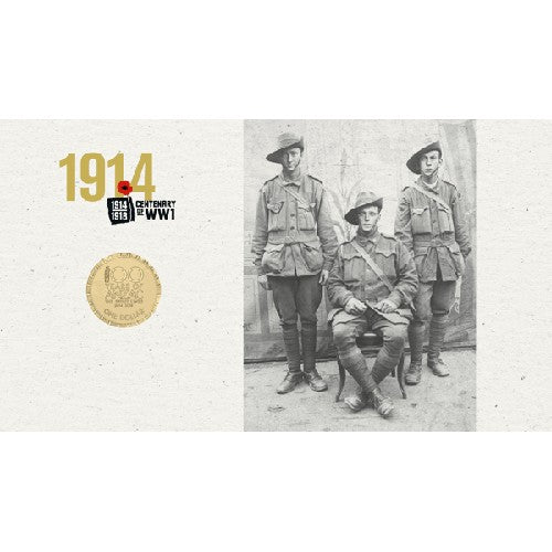 2014 $1 Centenary of WWI - Our Boys Coin & Stamp Cover PNC