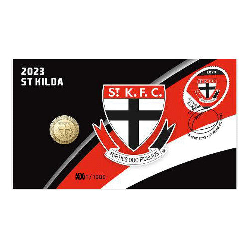 2023 $1 St Kilda 150 Years Limited Edition Coin & Stamp Cover PNC