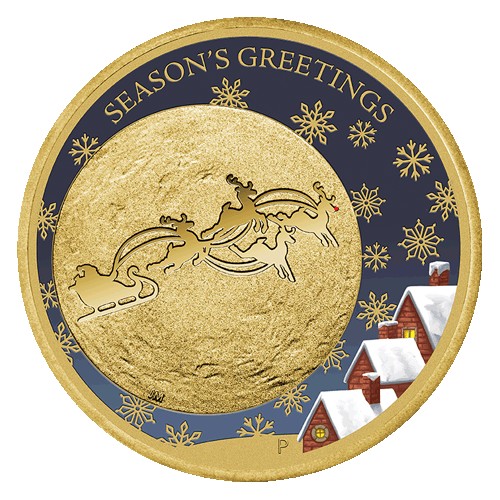 2014 $1 Christmas Coin & Stamp Cover PNC