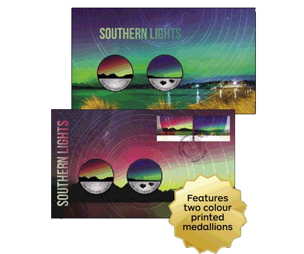 2014 Southern Lights Medallion & Stamp Cover PNC