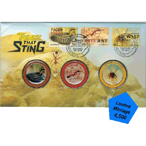 2014 Things That Sting 3 Medallion & Stamp Cover PNC