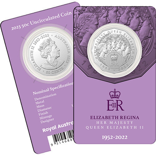 2023 50c Elizabeth Regina - HM Queen Elizabeth II Commemoration CuNi Uncirculated Coin