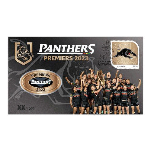 2023 NRL Premiers Penrith Panthers Limited Edition Medallion & Stamp Cover PNC