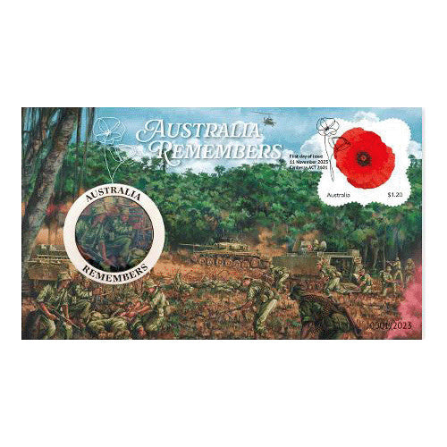 2023 Australia Remembers Limited Edition Medallion & Stamp Cover PNC