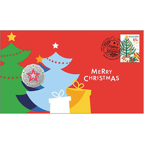 2023 50c Merry Christmas Coin & Stamp Cover PNC