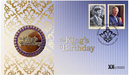 2023 The King's Birthday Medallion & Stamp Cover PNC