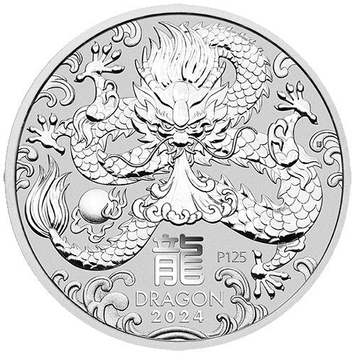 2024 $1 Australian Lunar Series III Year of the Dragon 1oz Bullion Coin