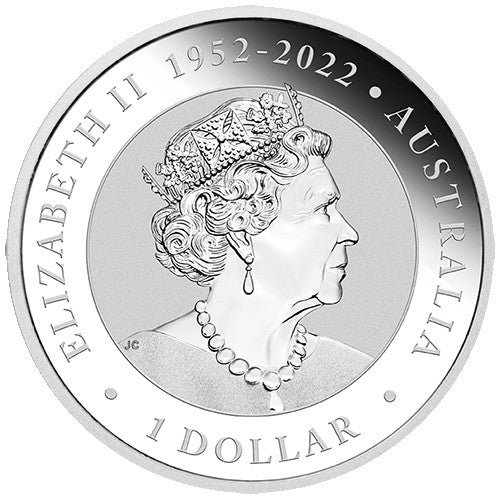 2024 $1 World Money Fair - Coin Show Special Australian Kookaburra 1oz Silver Coloured Coin in Card Ampelmann Privy Mark Coin Obverse