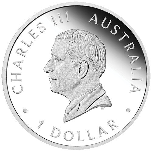 2024 $1 Australian Kangaroo King Charles III Obverse First Issue 1oz Silver Proof Coin