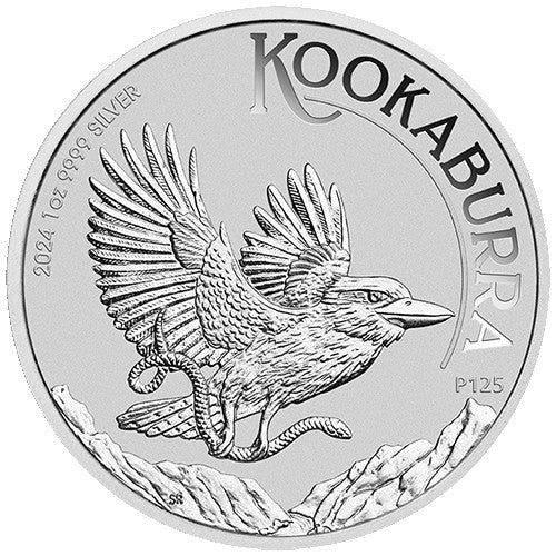 2024 $1 Australian Kookaburra 1oz Silver Bullion Coin - King Charles III Obverse