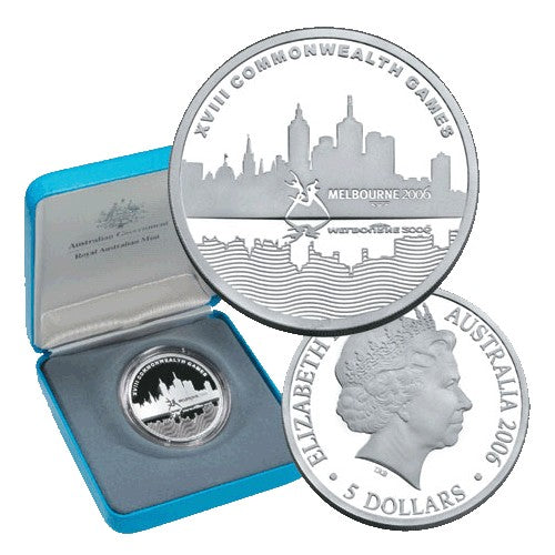 2006 $5 Melbourne City of Sport Fine Silver Proof Coin