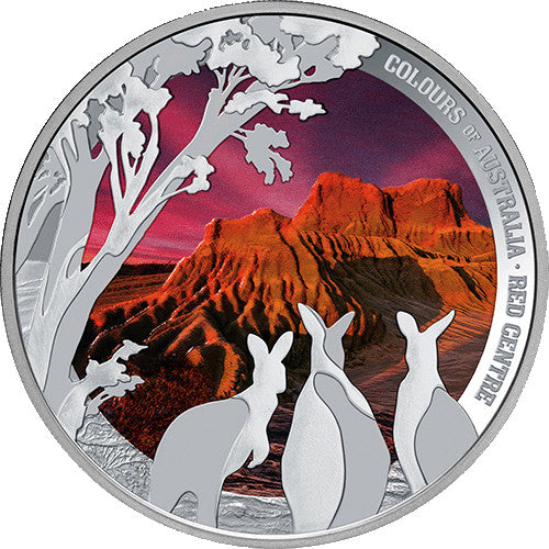 2024 $1 Colours of Australia - Red Centre 1oz Silver Proof Coloured Coin