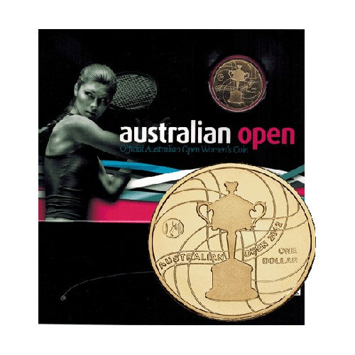 2012 $1 Australian Open Womens Champsionship Unc Coin in Card