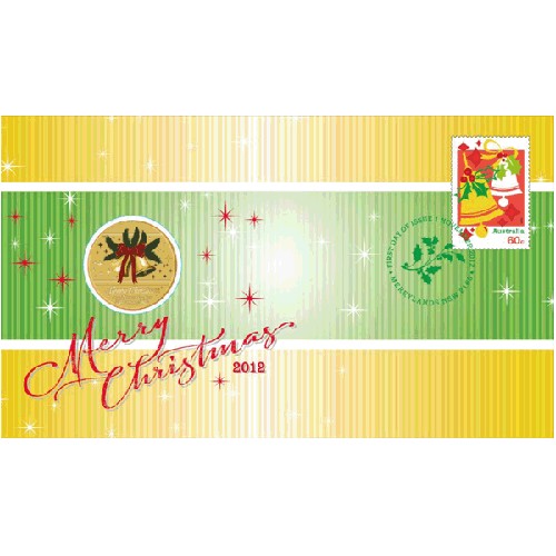 2012 $1 Christmas Coin & Stamp Cover PNC